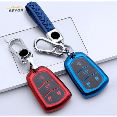 Soft TPU Car Remote Key Full Cover Case For Cadillac ATS CT6 CTS DTS XT5 Escalade ESV SRX STS XTS ELR XT4 VT6 ATSL 28T 2014-2018