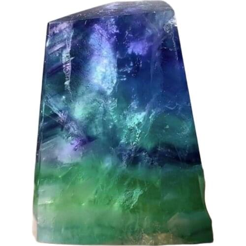 Natural green fluorite with shape, home decoration, office decoration, energy healing