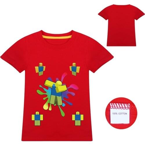 2021 new T Shirt Girls Boys Kawaii Kids Clothes Robloxing Cartoon Print Graphic Tshirt Camisetas ChildrenS Clothing Tops