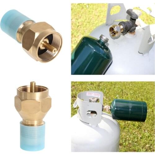 Outdoor Camping Hiking Stove Adaptor Propane Refill Adapter Lp Gas Furnace Connector Cylinder Tank Coupler Heater Camping Tool