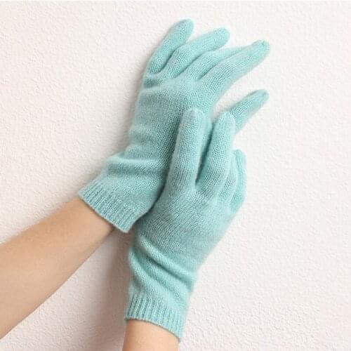 2020new autumn winter blended knitting plain color wool gloves warm and skin friendly winter gloves women winter gloves mittens