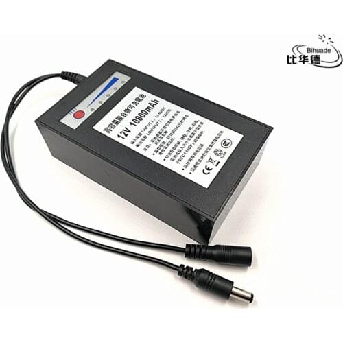 12V 10800mah lithium battery Rechargeable DC battery polymer batteria For monitor motor LED light outdoor spare Battery