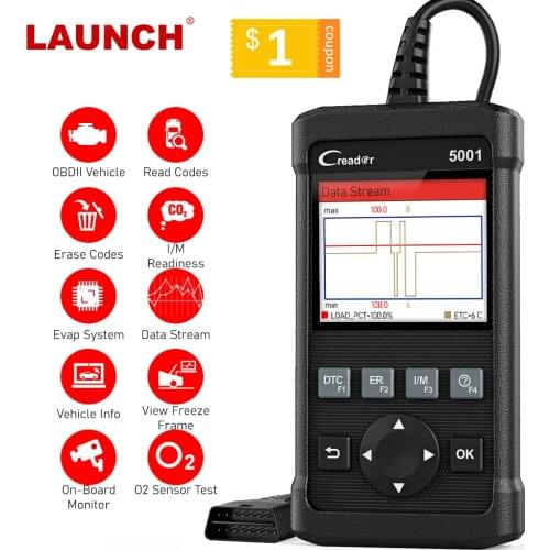 LAUNCH x431 CR5001 OBD2 Code Reader Scanner ODB2 Car Diagnostic Tool Free Update Automotive Scanner OBDII Turn Off Engine Light