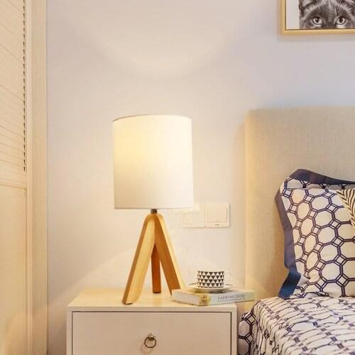 Modern Wood Table Lamp Loft Decor Art Living Room Coffee Desk Lamp Bedroom LED Hotel Hall Table Light Dining Room Reading Room