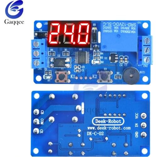 DC 12V Timer Cycle Relay Digital LED Delay Timer Relay Board Control Switch Trigger Programmable Module for Car Auto with Buzzer