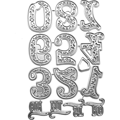 Carbon Steel Cartoon Math Numbers Cutting Die Embossing Stencil Template Mold DIY Paper Art Craft Scrapbook Bookmark Card