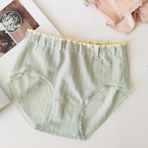 Pure Cotton crotch cozy Seamless Panties women Japanese sweet Young girl Breathable modal Panties Mid-rise women briefs N1965
