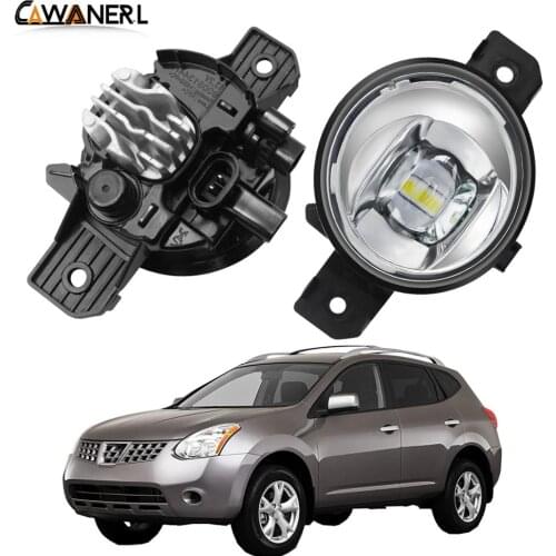 Fog Light Assembly H11 Car Driver + Passenger LED Lens Fog Light Daytime Running Lamp 30W 8000LM 12V For Nissan Rogue 2008-2015