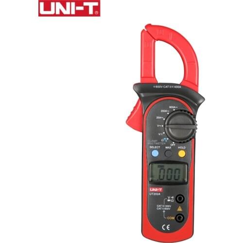 UNI-T UT202A 400-600A Ditgital Current Clamp Meters Diagnostic Tool Resistance Tester NCV Test DC/AC Multimeter