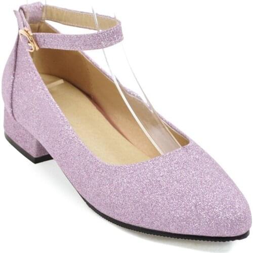 Spring 2018 new college leisure wind low heel side with shallow mouth cingulate 32 single shoes 18329-43 students