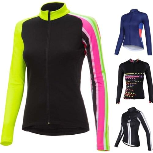 Long Sleeve Women Cycling Jersey MTB Bike Jacket Autumn Cycling Clothing Wear Bicycle Clothes Maillot Ropa De Ciclismo 6 style