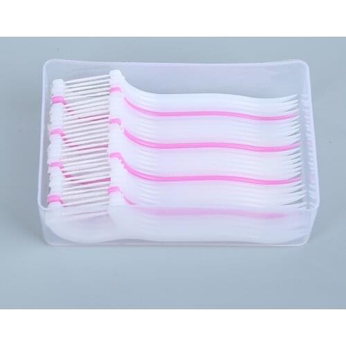 30pcs/box Dental Floss Sticks & Tooth Picks Toothpicks Plaque Removers Gums Clean Care Deep Clean Angle Dental Flosser