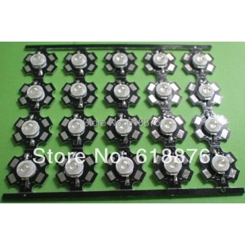 1W Blue High Power LED Emitter 350mA 460-470NM with 20mm Star Heatsink 20pcs