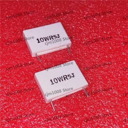 10PCS Inductionless Cement Resistor BPR56 10W 0.5 ohm 10W0.5R 10WR5J Ceramic Resistance precision 5% Non-inductive Resistor