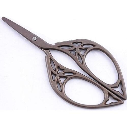 10pcs new hot Titanium 4 inch Retro handicraft embroidery cutting hair scissors mini gift hairdressing scissors Free shipping