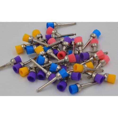 100 PCS Dental Nylon Polishing Polishers Prophy Cups & Brushes Mixed Colors For Dental Lab