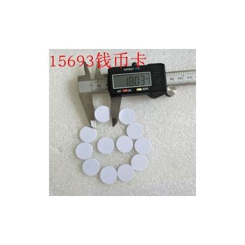 13.56MHz ISO15693 CODE-X PVC cards with holes for clothing management diameter 18mm 100pcs/Lot
