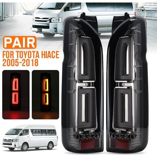 2PCS Car Rear Tail Brake Light Turn Signal Lamp Taillight For Toyota Hiace 2018 2017 2016 2015 2014 2013 - 2005 Car Accessories