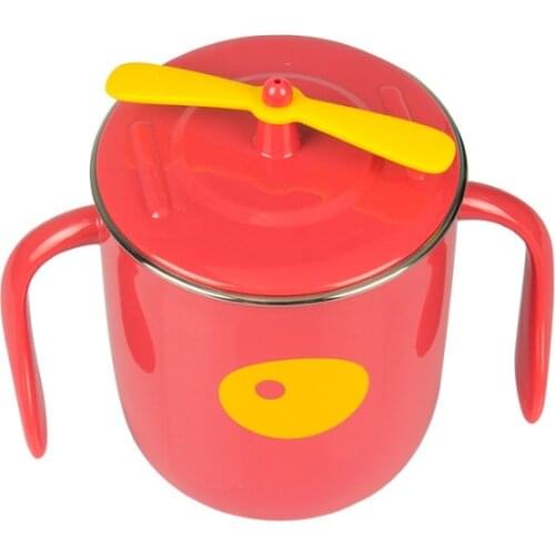 300ml Baby Cartoon Feeding Cup Stainless Steel Milk Thermos for Children Insulated hot water Bottle leak-poof thermal Cup