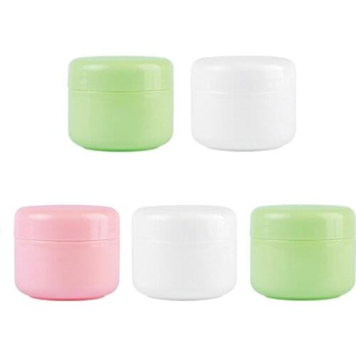 50pcs Empty Makeup Container 10g/20g/30g/50g/100g Plastic Pot Refillable Sample Bottles Travel Face Cream Lotion Cosmetic Jar