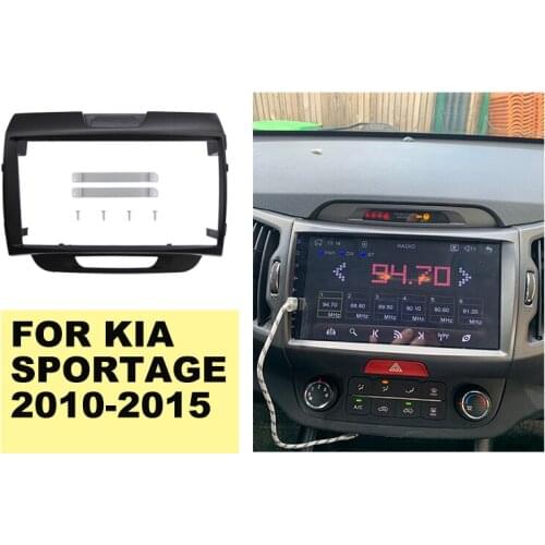 Double Din 9 inch Car Radio Fascia for KIA SPORTAGE 2010-2015 Stereo Panel Dash Installation Kit Frame GPS DVD Bezel