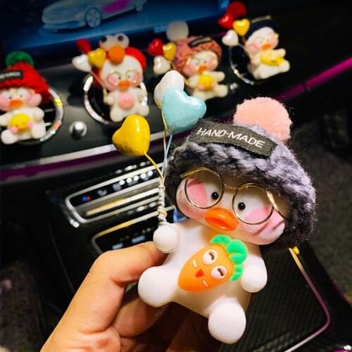 CDCOTN Car Air Freshener Cute Duck 2 Air Conditioner Outlet Fragrance Perfume Clip Aromatherapy Diffuser Car Accessorie Ornament