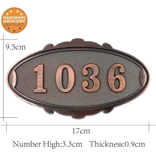 House Number Simple Style Door Sign Gate Number Custom Made 3 to 4 Numbers 3D Digital Apartment House Villa Door Plate