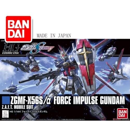 Original Gundam HG 1/144 Model SEED DESTINY FORCE IMPULSE GUNDAM Mobile Suit Kids Toys