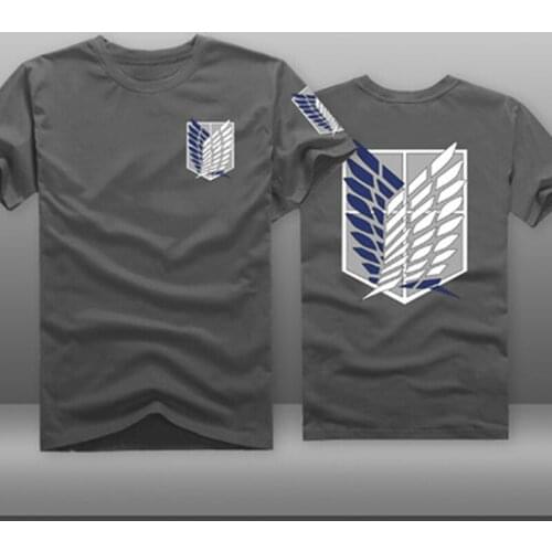 Attack on Titan t-shirt cosplay Anime Jiyuu no Tsubasa t shirt summer cotton short-sleeve Tees Tops unisex