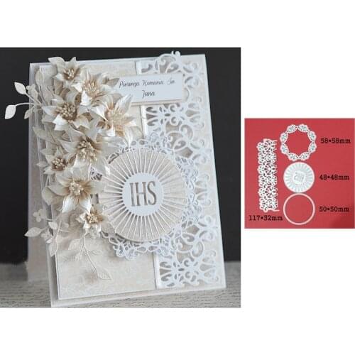 IHS Circle Needle Leaf Metal Cutting Dies For Stamps Scrapbooking Stencils DIY Paper Album Cards Decoration Embossing 2021 New