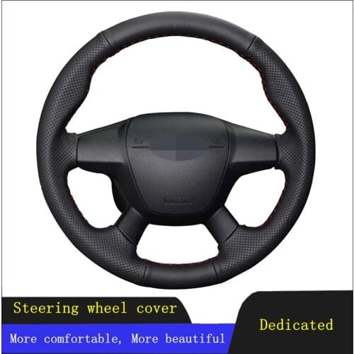 DIY Black Artificial Leather Car Products Steering Wheel Cover For Ford Focus 3 2012-2014 KUGA Escape 2013-2016 C-MAX 2011-2018