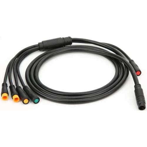 Electric Bicycle 1T5 Cable with Ebrake Throttle Display Light Function E-bike Conversion Extension Cable Waterproof Plug