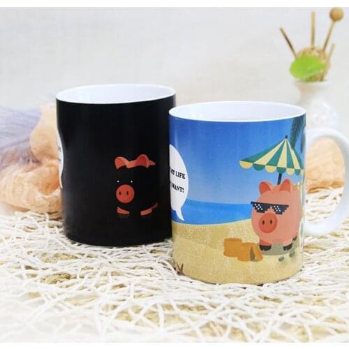 Ceramic Color-changing Mugs Cartoon Childrens Mugs, Personalized Water Mugs Coffee Cups Birthday Christmas Gifts