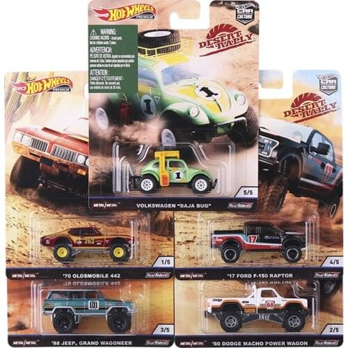 Hot Wheels Car Culture Desert Rally FORD JEEP VOLK WAGEN OLDSMOBILE Collector Edition Real Riders Metal Diecast Model Car