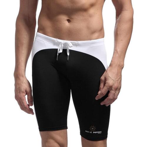 Brave Person Mens Tight Wholesale Swimwear Sports Cycling Fitness Multifunctional Shorts Color Matching Swimming Trunks