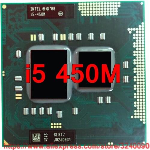 Original lntel Core i5 450M 2.40GHz i5-450M Dual-Core Processor PGA988 Mobile CPU Laptop processor free shipping