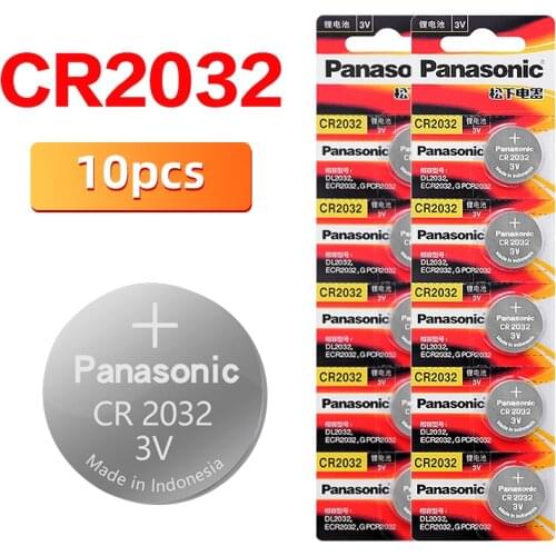 PANASONIC 2020 Promotion Sale 10pcs 3V CR2032 CR 2032 Watch Clock Batteries Button Coins Pilas Calculator Lithium Battery