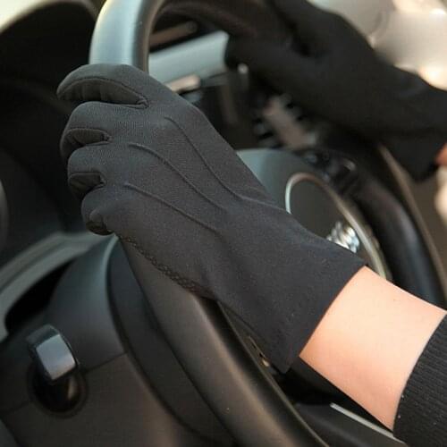 Summer Sunscreen Full Fingers Gloves Unisex Thin Breathable Anti-Slip Absorb Sweat Driving Gloves Male Female Touchscreen SZ105W