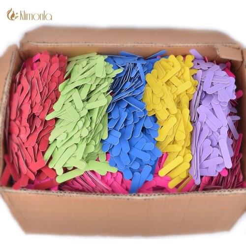 Klimonla 1000Pcs Double Sided Nail Files Wooden Manicure Pedicure Mini Nail File For Professional Finger Toe Nail Care Tools