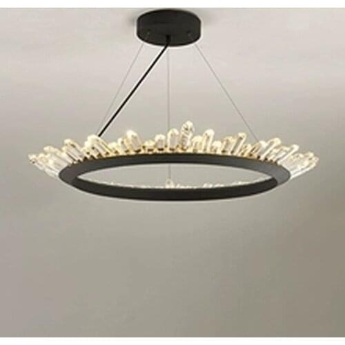 Post Modern LED Crystal Chandelier Lighting For Living Room Dinning Room Black/Gold Lustre Cristal Lampadari LED Light