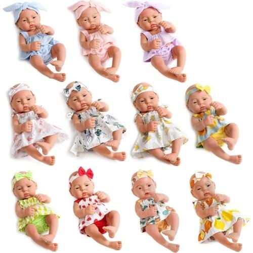 Realistic Girl Gifts Infant Bed Nap Reborn Baby Toy with Fine Material Infant Accompany Realistic Infant A2UB