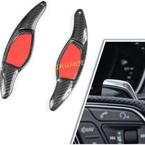 Carbon Fiber Steering Wheel Paddle Shifter For Audi R8 RS3 RS4 RS5 RS Q3 TT Black