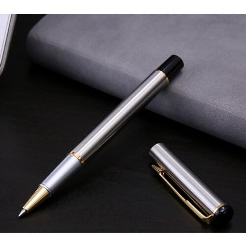 High quality 801 stainless steel GOLDEN school Rollerball Pen ink pen ball point pen Stationery Office school supplies Writing