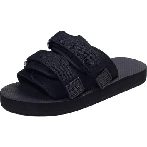 2020 Men Slippers Fashion West Summer Couple Flat Sandals Beach Flip Flops Outdoor Slippers Shoes Men Slides Soft Sole Slippers