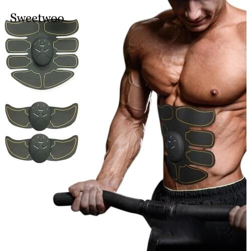 Muscle Stimulator Body Slimming Shaper Machine Abdominal Muscle Exerciser Training Fat Burning Body Building Fitness Massager