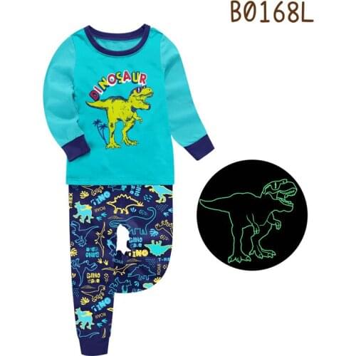 Disney Children Baby Girl Luminous Clothes Kid Unicorn Pajamas Set Cartoon Nightgown Sleepwear Toddler Boy Long sleeve Pijamas