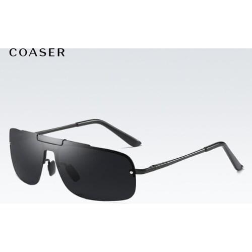 COASER 2018 NEW Big Polarized Sunglasses Men Brand Designer Male Sun Glasses For Driving Vintage Eyewear Shades With A542
