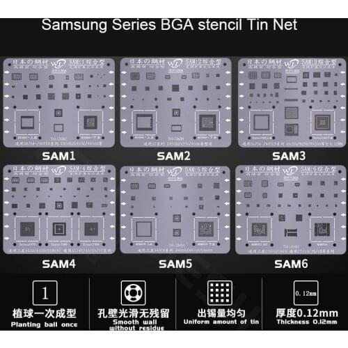 SAYTL universal BGA Stencils tin net for Samsung Android Directly Heated BGA Reballing Stencils Kit
