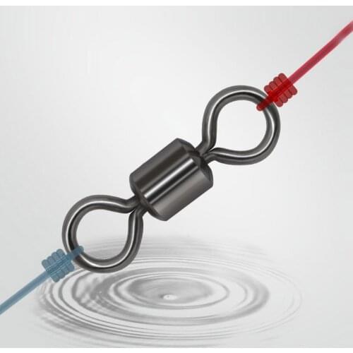 20pcs Fishing Swivels Ball Bearing Swivel with Safety Snap Solid Rings Rolling Swivel for Carp Fishing Accessories fishing tools