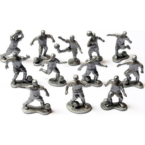 12PC Mini Plastic Football Socceer Figure 12 Style Boy Kids Gift Novelty Prize Pinata Bag Filler Loot Gag Birthday Party Favours